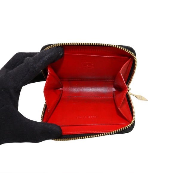 Christian Louboutin Panettone Coin purse -Grained calf leather and spikes - Picture 4 of 6